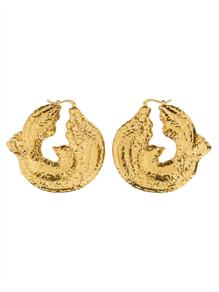 NINA RICCI Twisted Brass Earrings - Image 3