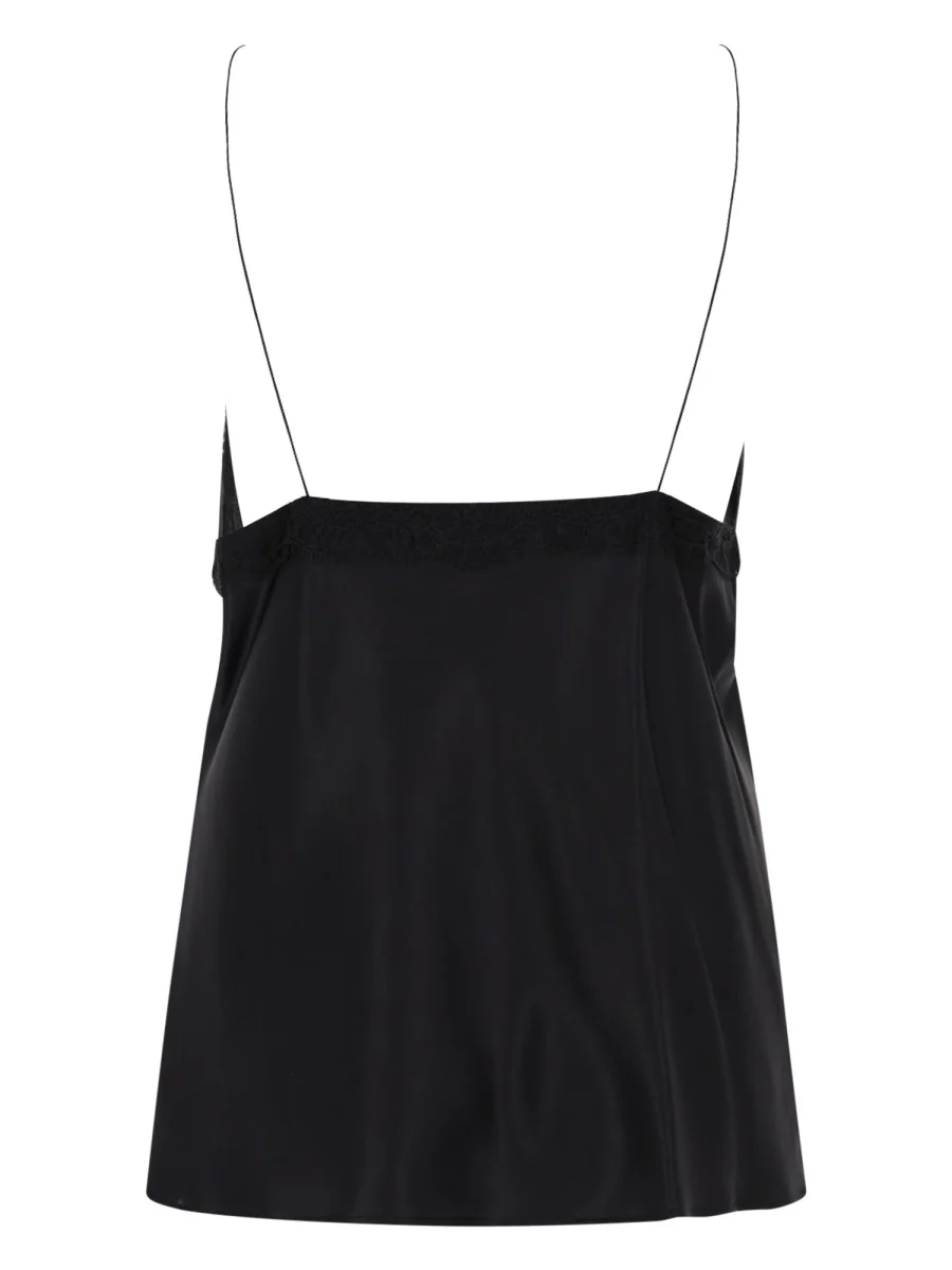 NINA RICCI V-Neck Silk Satin Top - Image 2