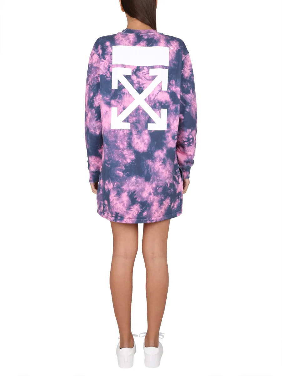 OFF-WHITE Arrows Tie-dye Sweatshirt Dress - Image 3