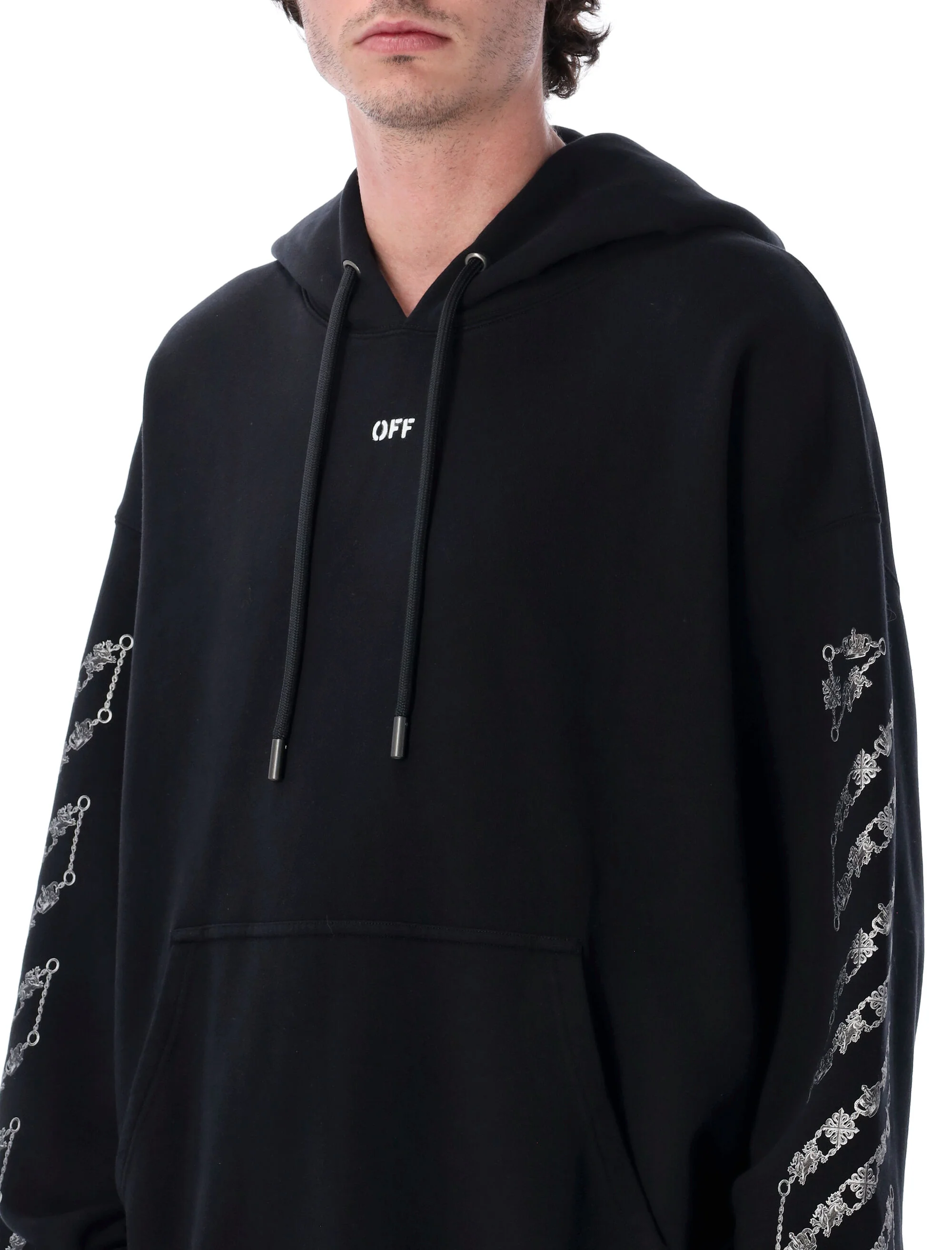 Off-white Chain Araldic Arrow Skate Hoodie - Large - Image 3