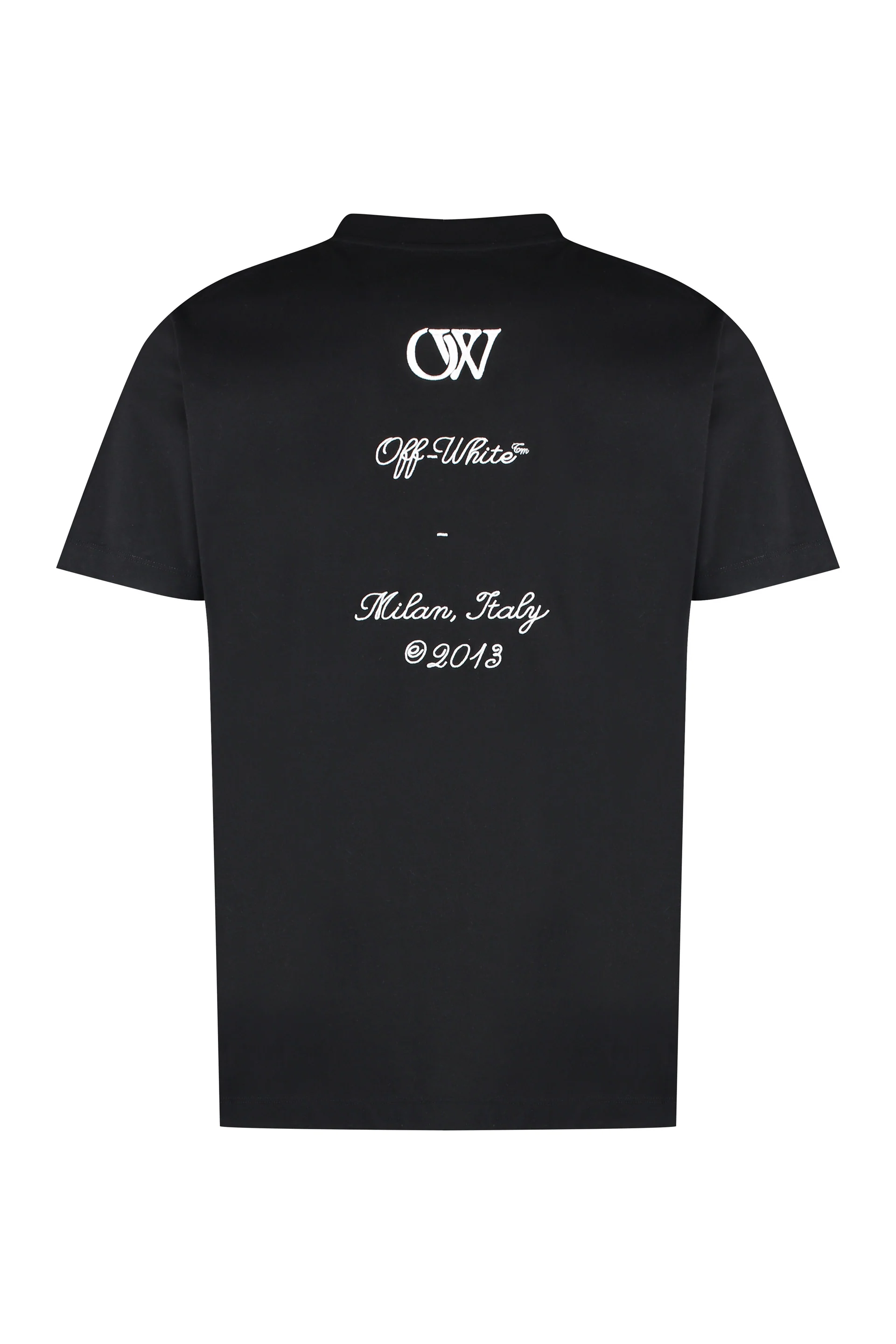 Off-White Cotton T-shirt with Logo 23 Embroidery - Image 2