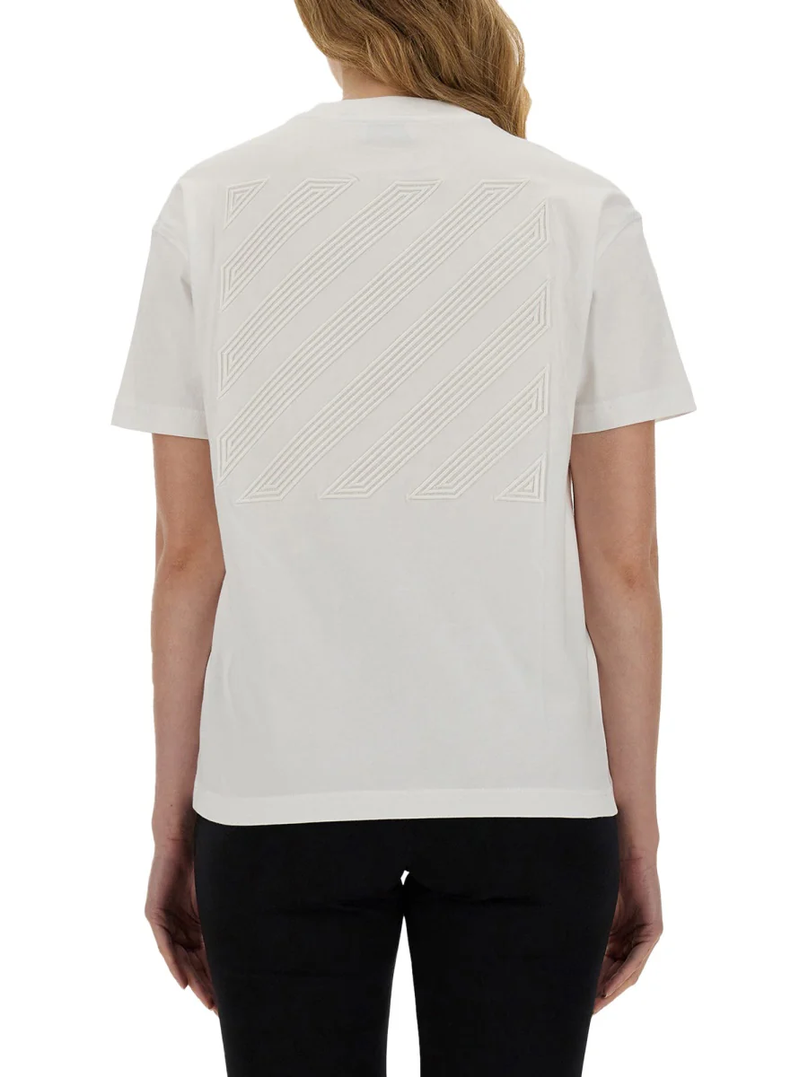 OFF-WHITE Diag-stripe Cotton T-shirt - Image 3