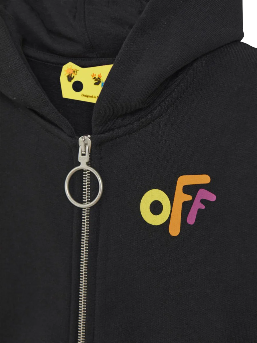 Off-white Girls' Mini Cotton Hooded Sweatshirt - Image 4