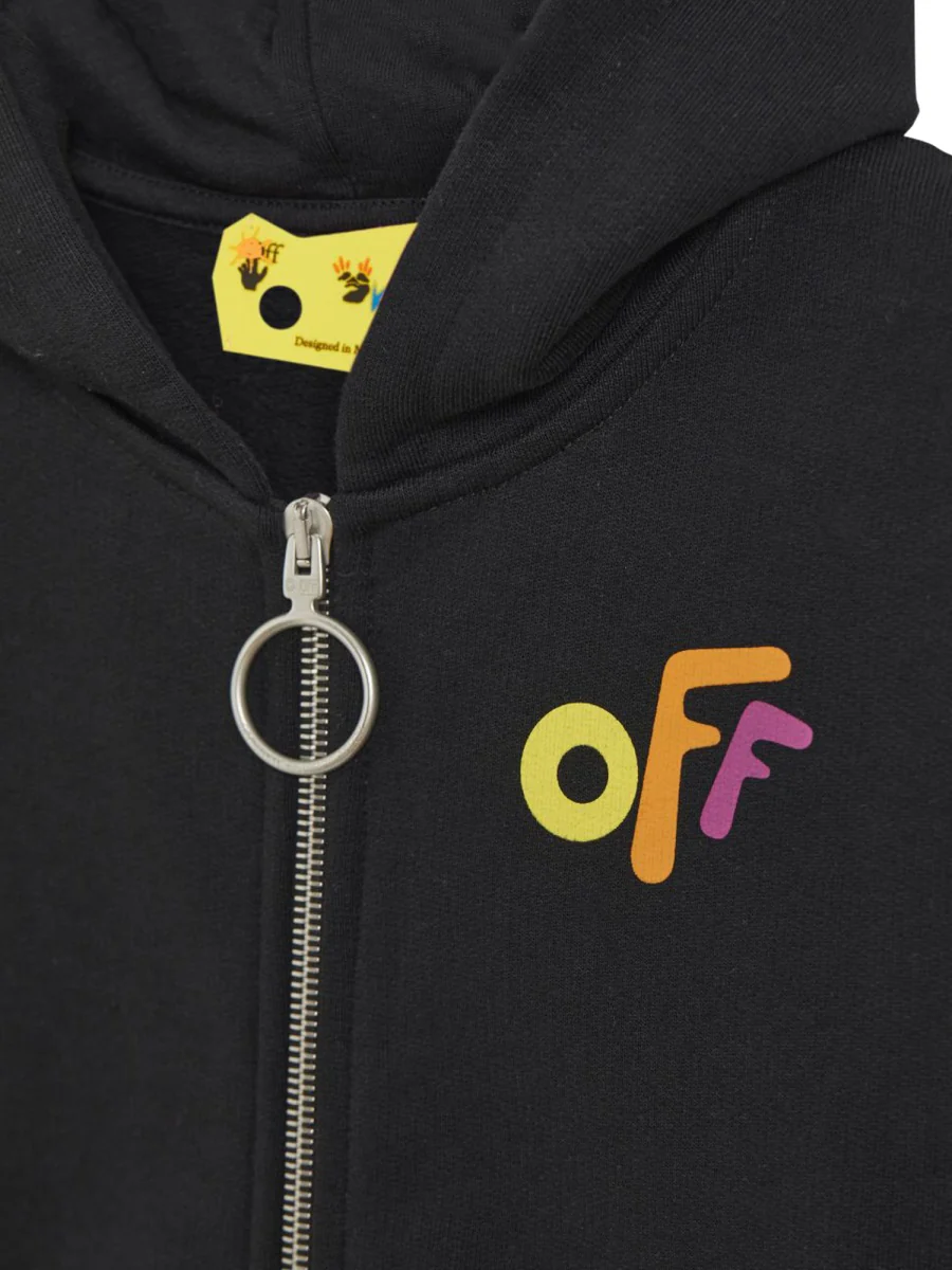 Off-white Girls' Mini Cotton Hooded Sweatshirt - Image 6