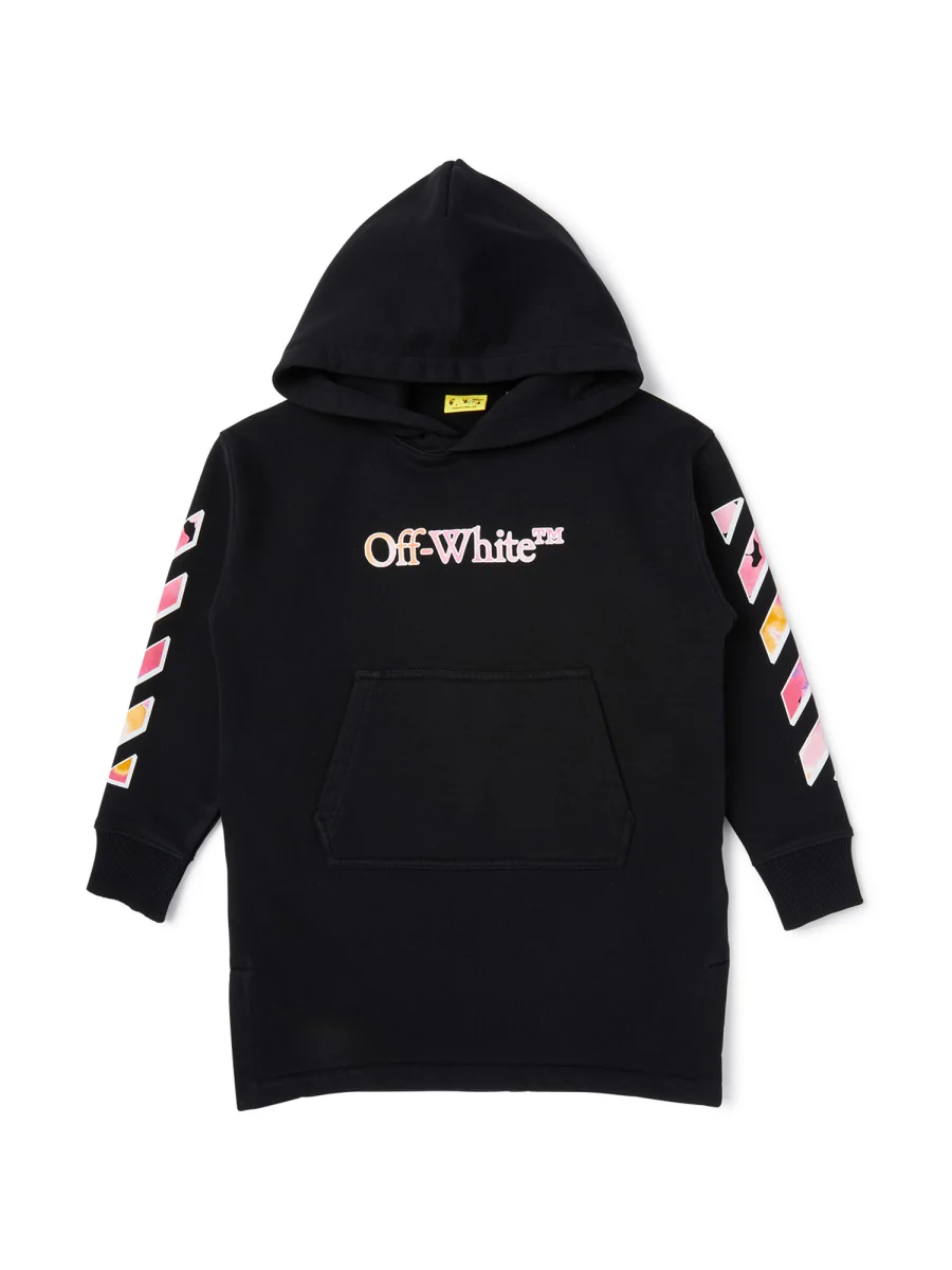 OFF-WHITE Kids Logo-print Hooded Dress