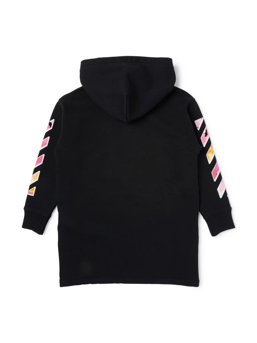 OFF-WHITE Kids Logo-print Hooded Dress - Image 3