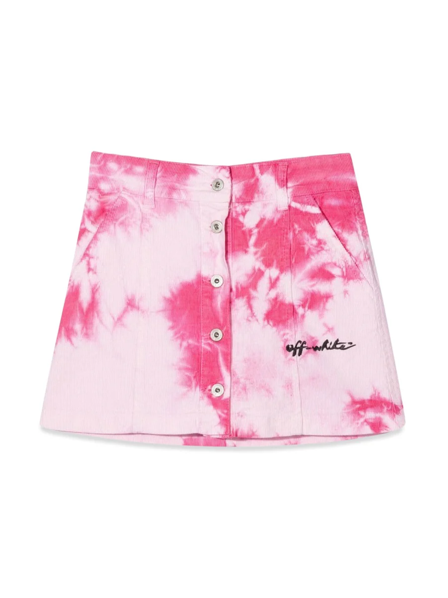 Off-white Kids' Velvet Tie Dye Mini Skirt