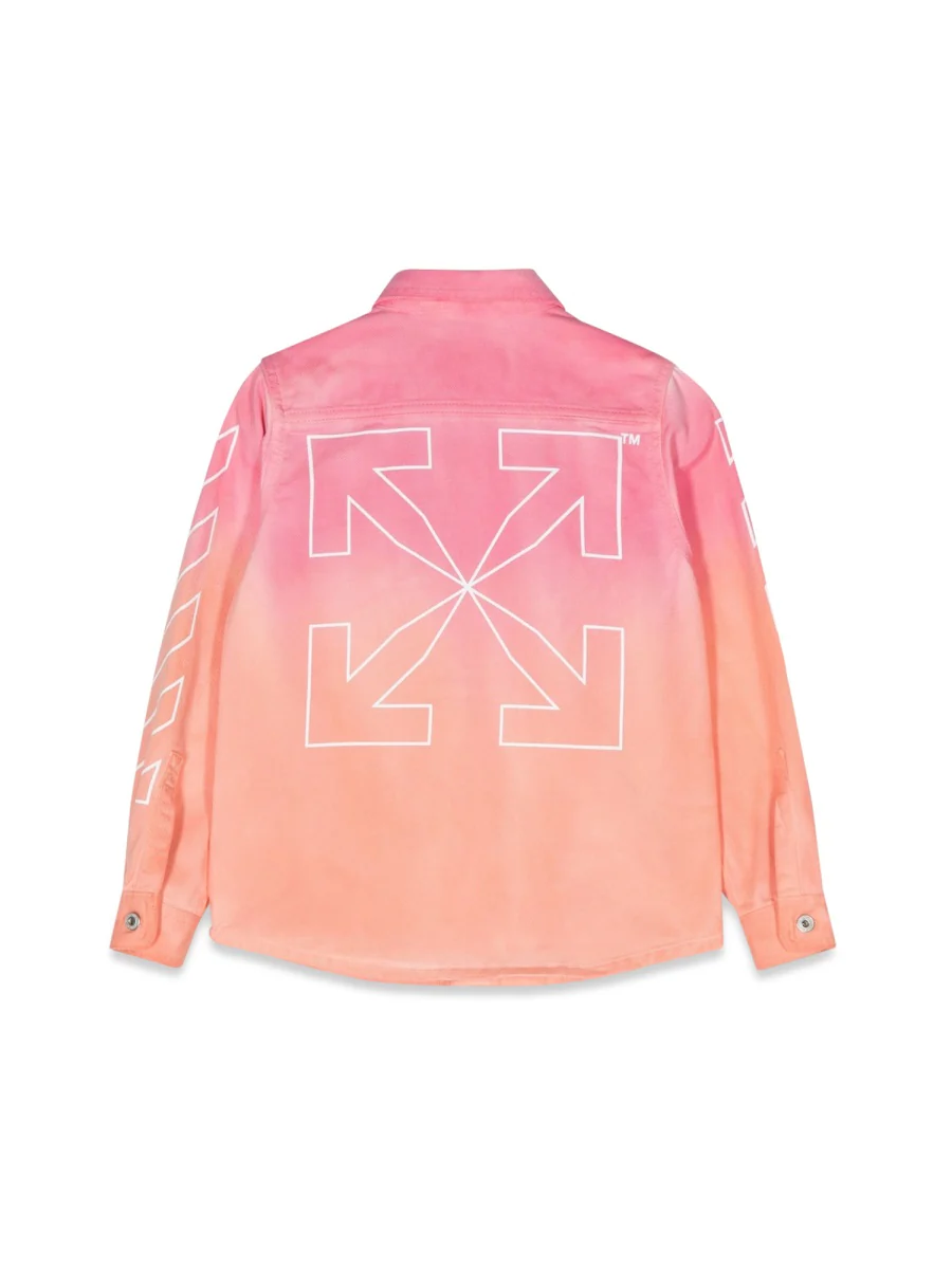 Off-white Mini Helvetica Cotton Shirt for Girls - Image 2