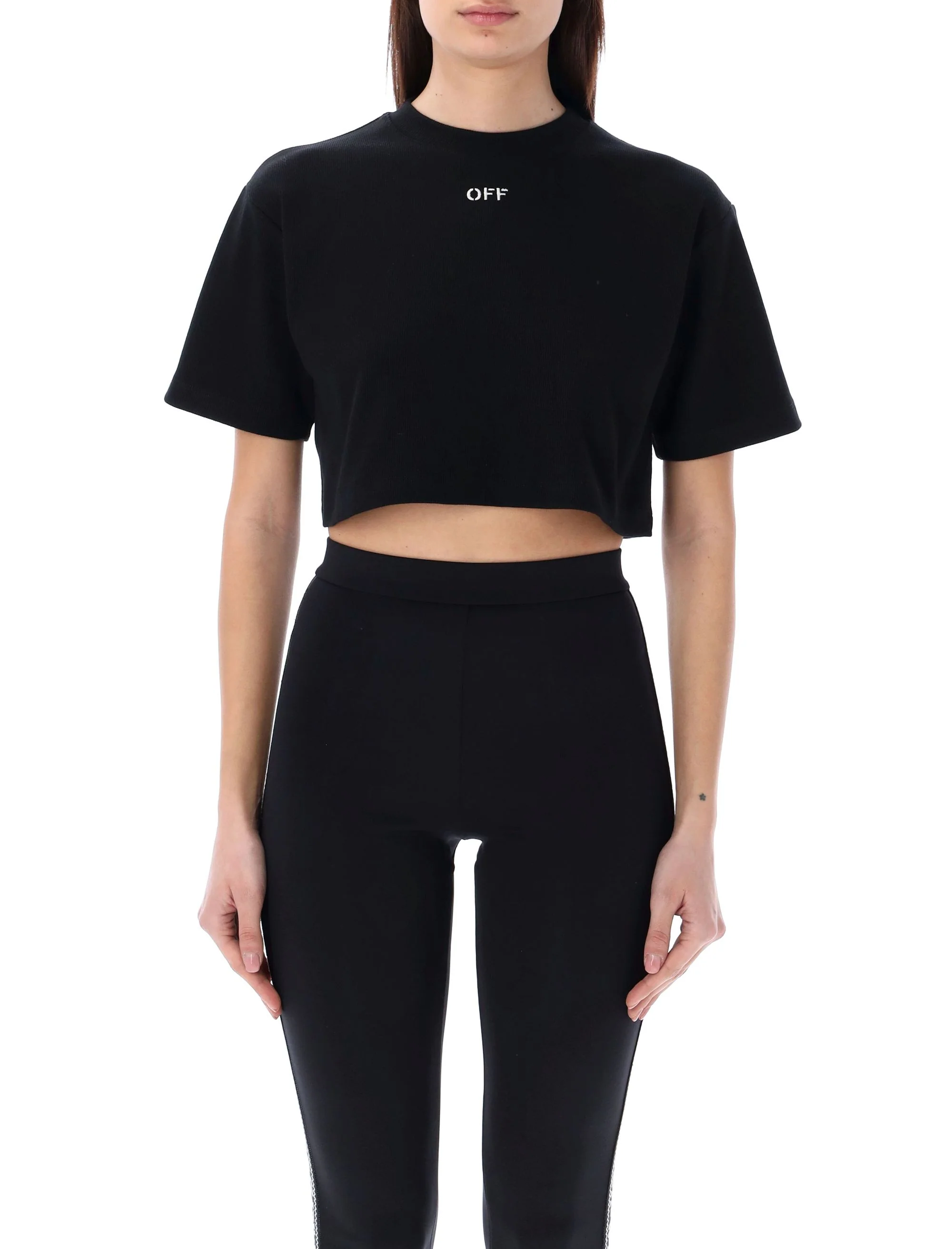 Off-White OFF STAMP RIB CROPPED TEE - Image 4