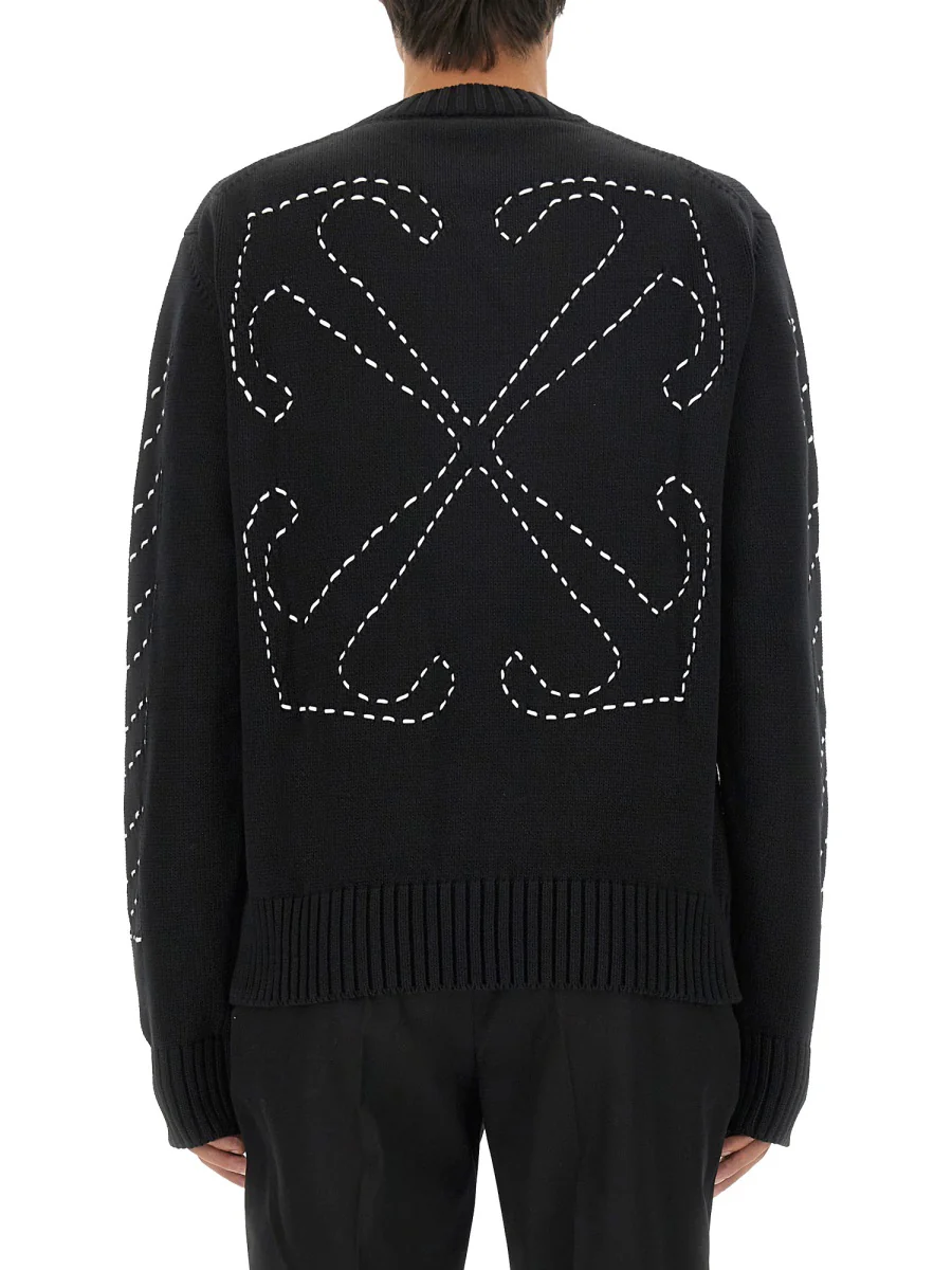 Off-white Regular Fit Logo T-Shirt for Men - Image 3