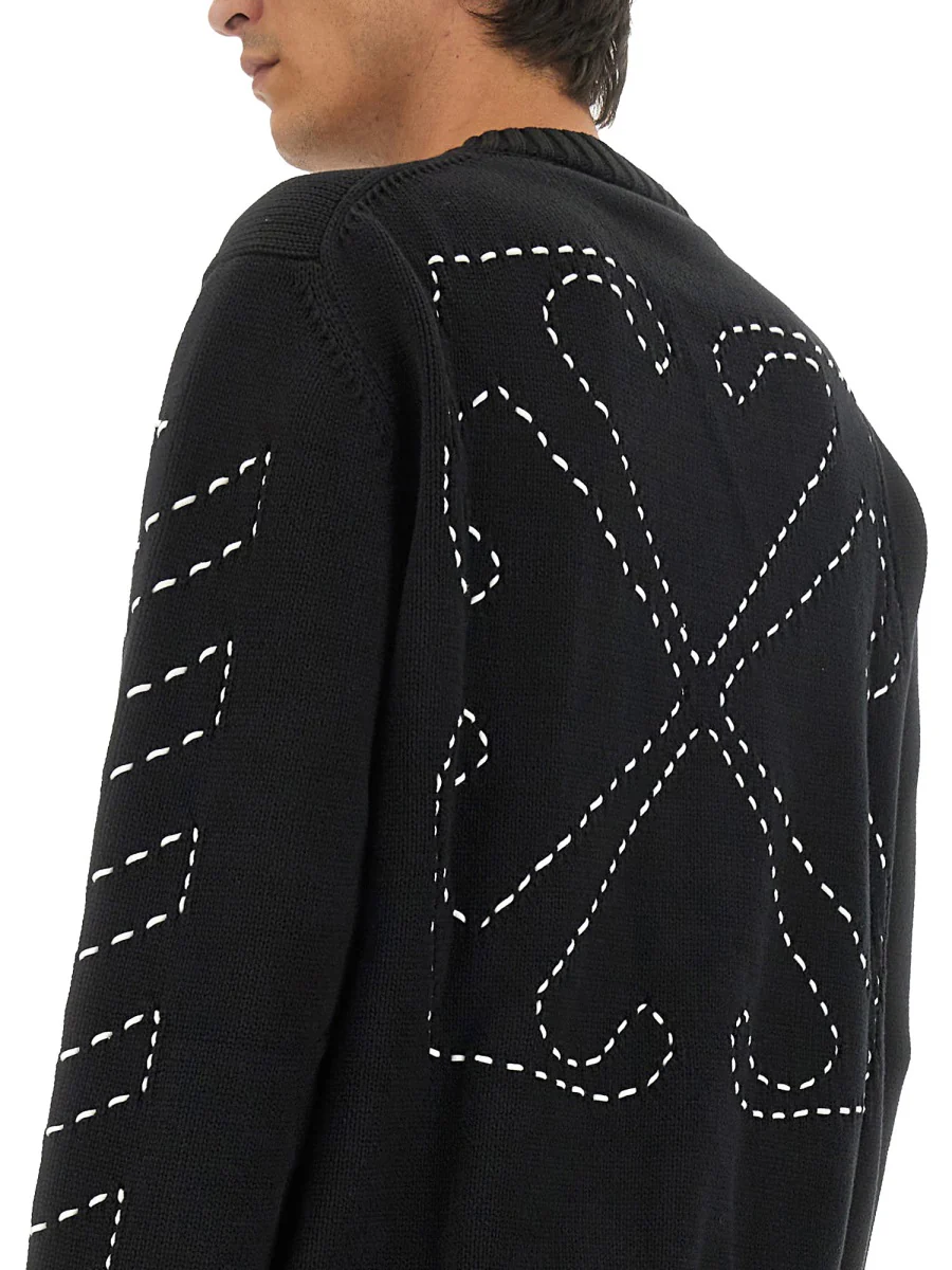Off-white Regular Fit Logo T-Shirt for Men - Image 4