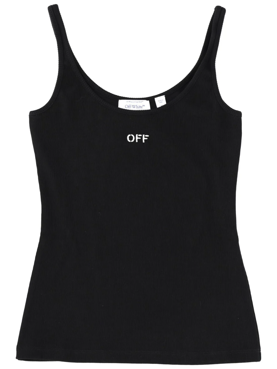 OFF-WHITE Ribbed Tank Top - Image 4