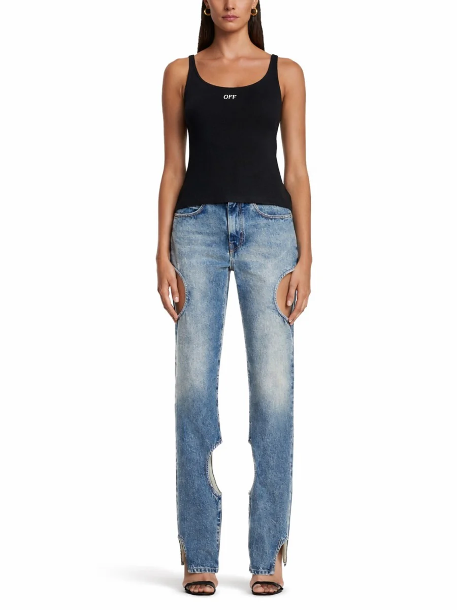 OFF-WHITE Ribbed Tank Top - Image 5