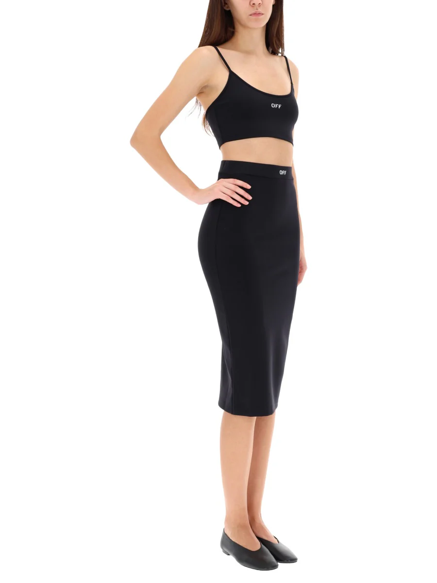 OFF-WHITE Sleek Midi Skirt - Image 2