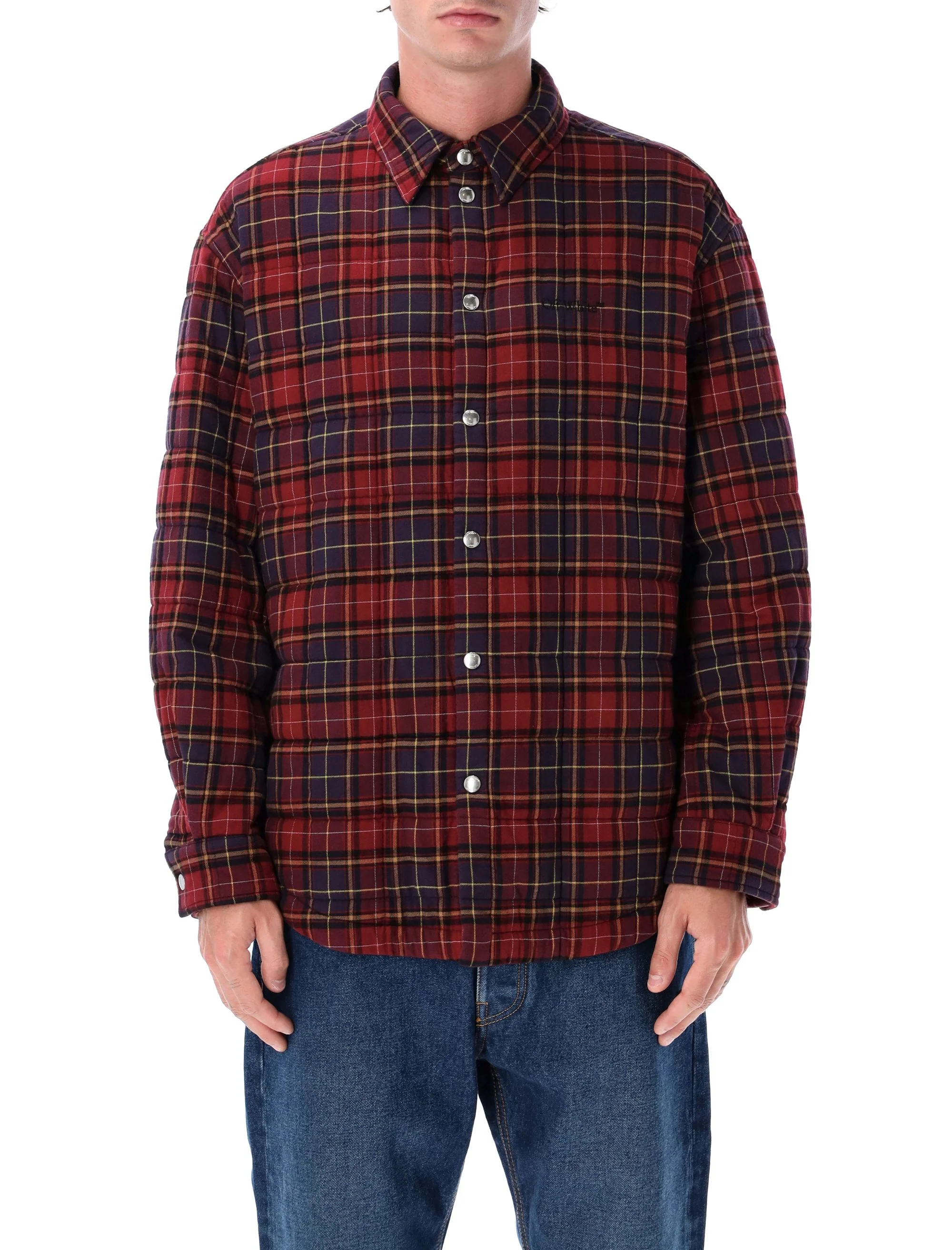 Off-White Spray Arrow Check Padded Overshirt