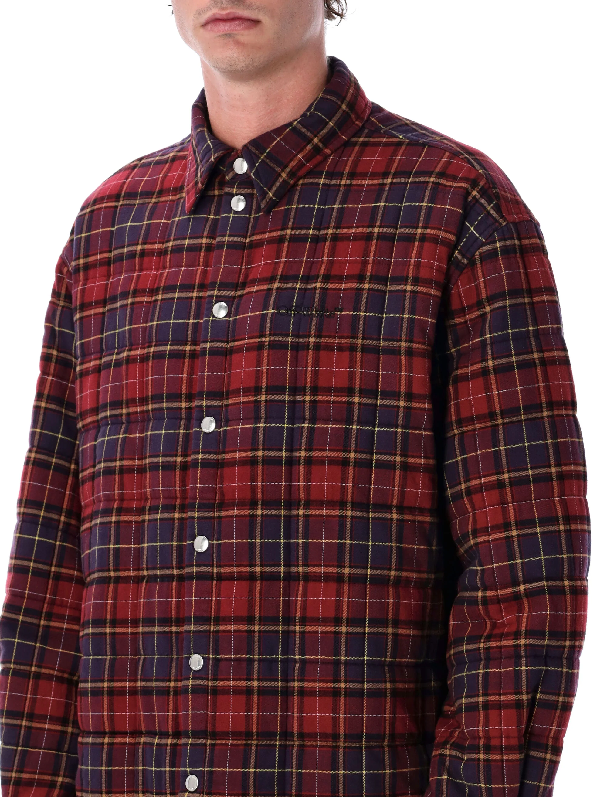 Off-White Spray Arrow Check Padded Overshirt - Image 3
