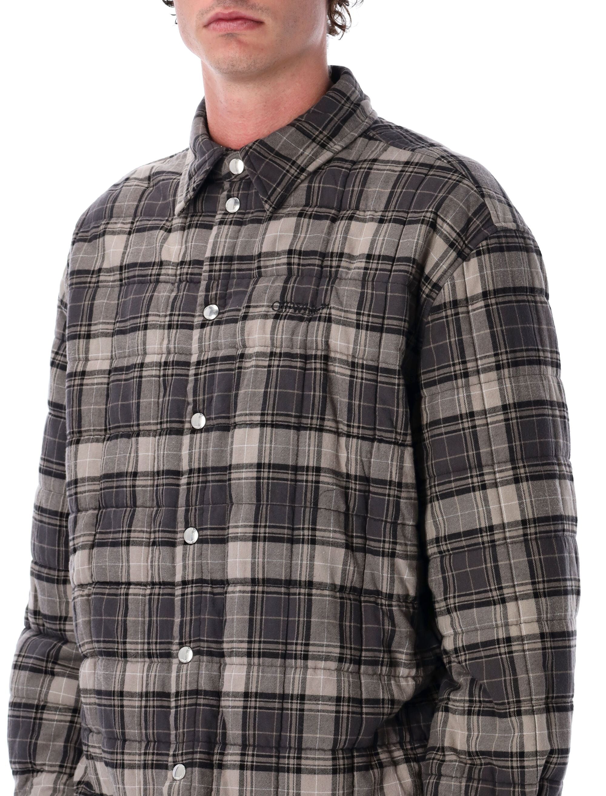 Off-White Spray Arrow Check Padded Overshirt - Image 3