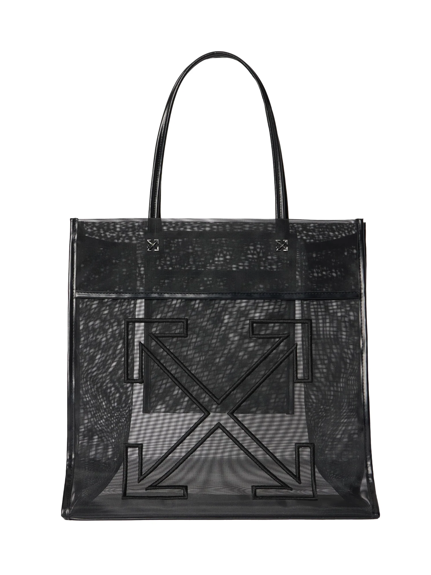 Off-white Tote Handbag Market with Dual Handles and Logo