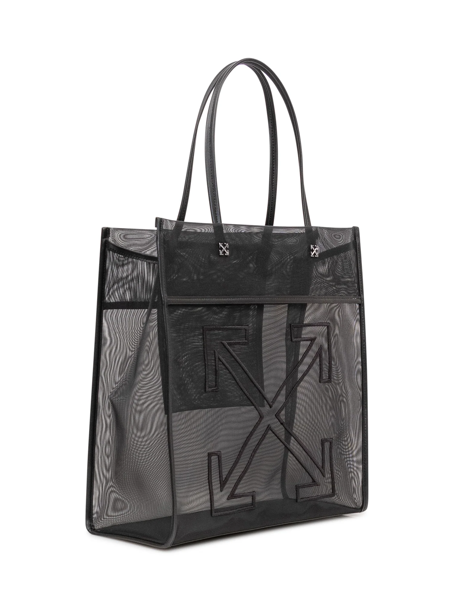 Off-white Tote Handbag Market with Dual Handles and Logo - Image 2