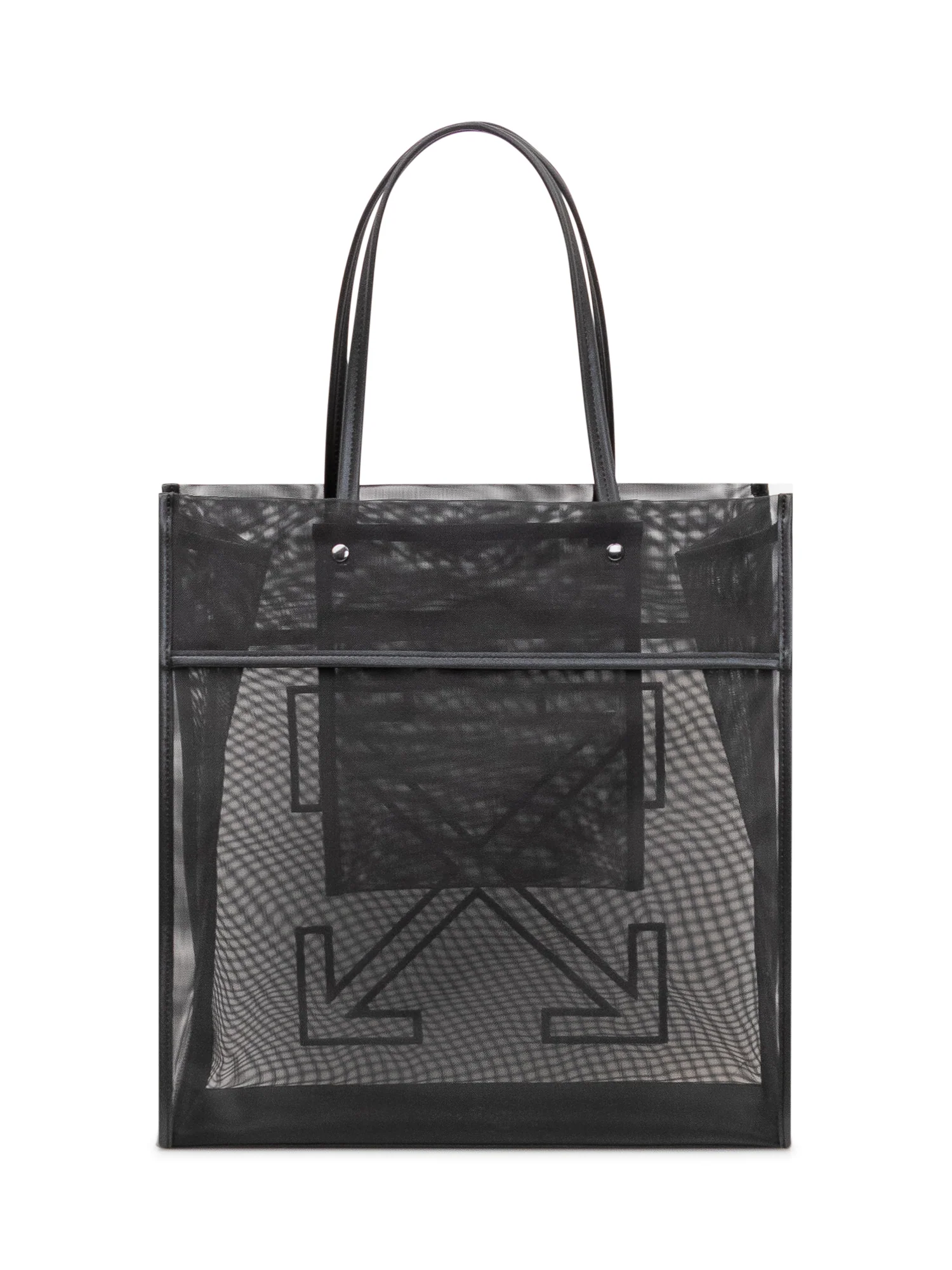 Off-white Tote Handbag Market with Dual Handles and Logo - Image 3
