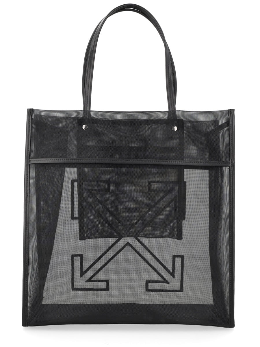 Off-white Women's Mini Tote Handbag - Market Design (39 CM X 37 CM X 15 CM) - Image 2