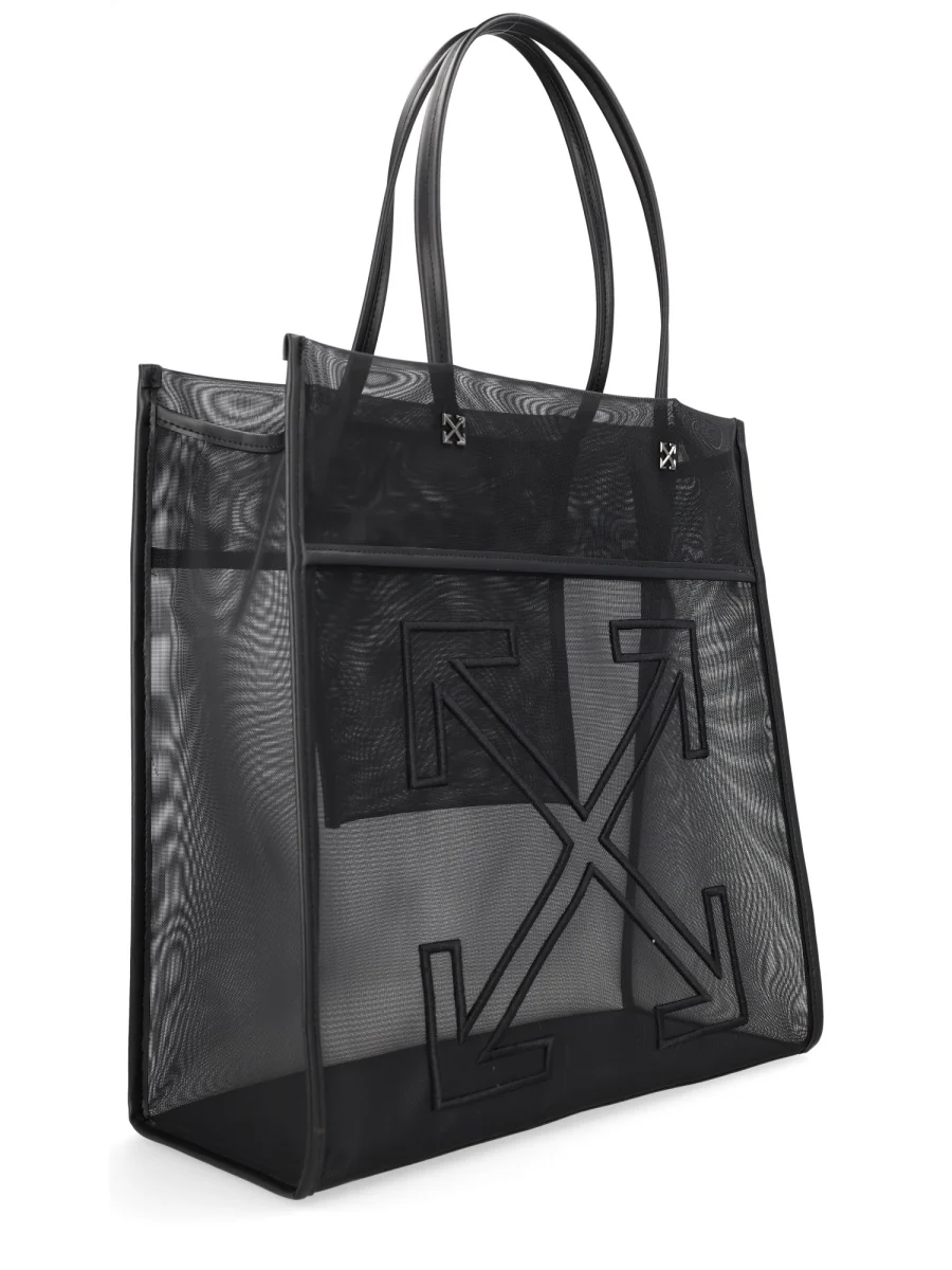 Off-white Women's Mini Tote Handbag - Market Design (39 CM X 37 CM X 15 CM) - Image 3
