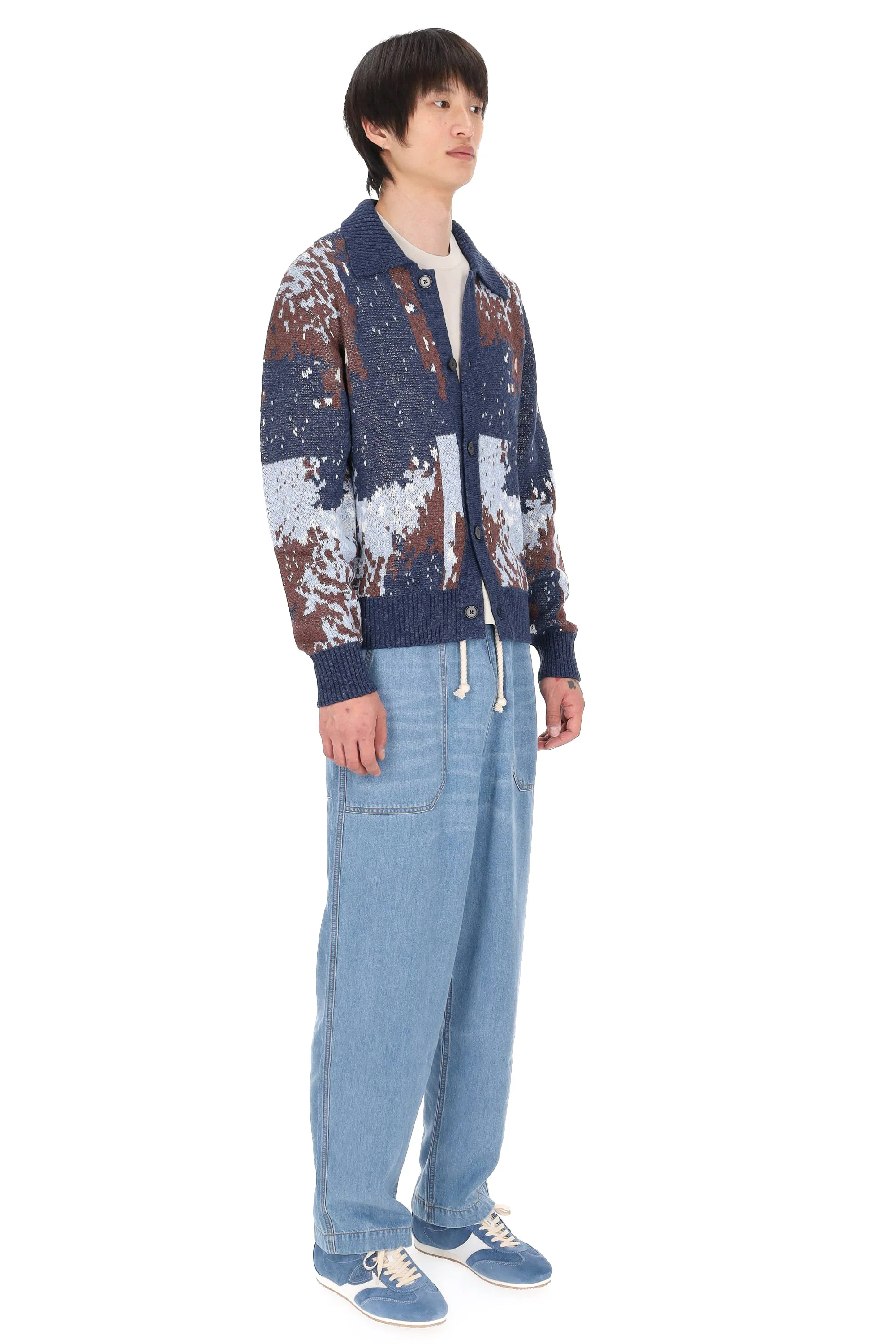 Officine Generale Multicolor Knit Sweater for Men - Image 3
