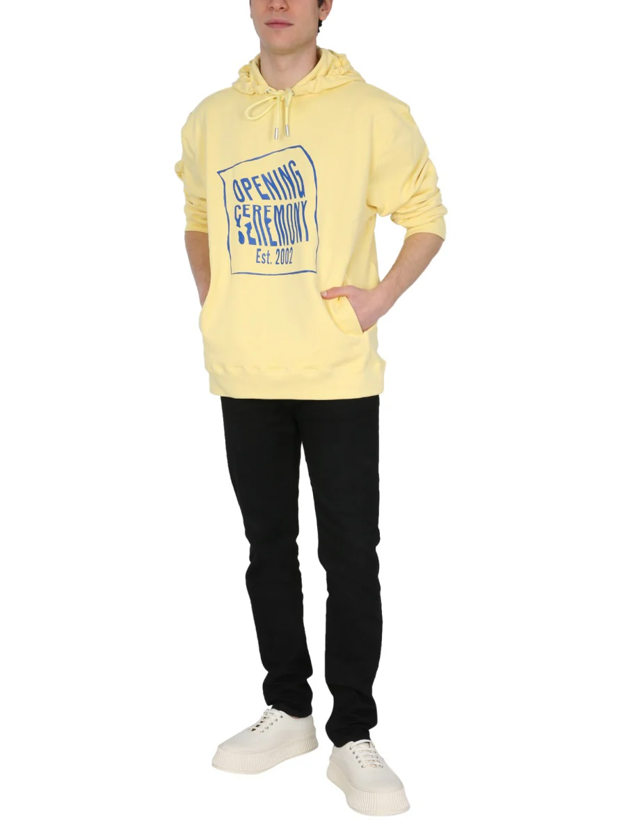 OPENING CEREMONY Classic Hoodie with Drawstring - Image 2