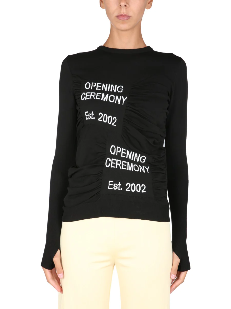 OPENING CEREMONY Embroidered Logo Cotton Sweatshirt
