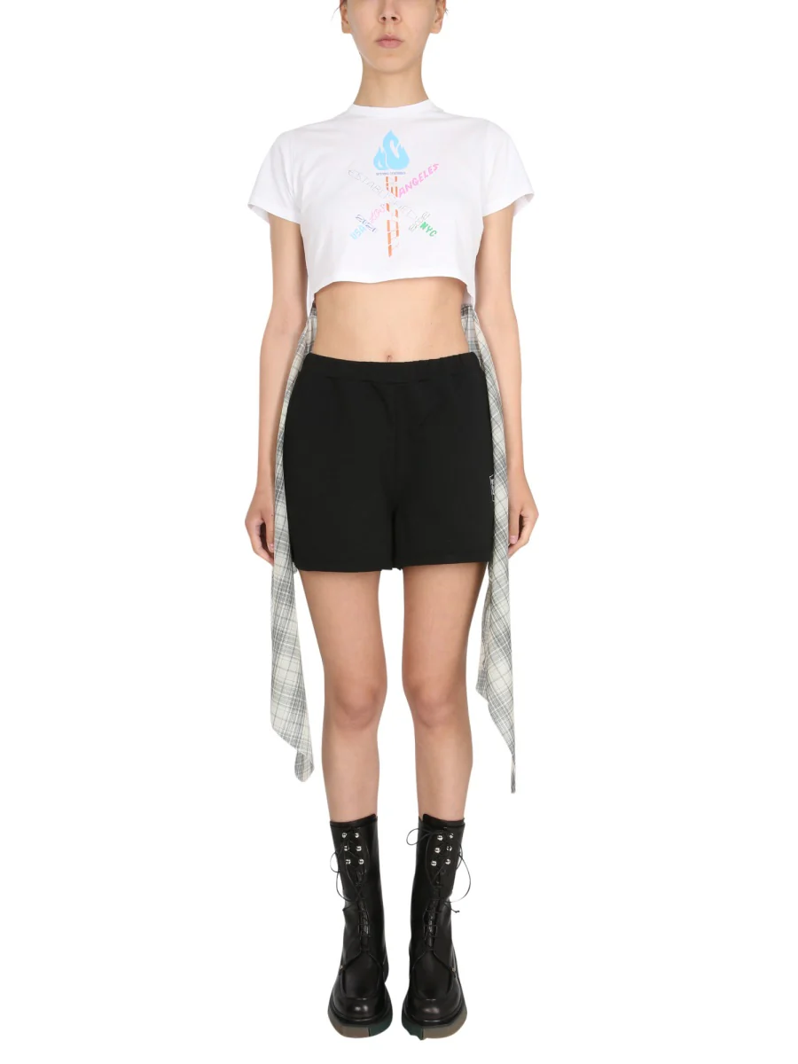 OPENING CEREMONY Word Torch Hybrid Crew Neck T-Shirt - Image 5