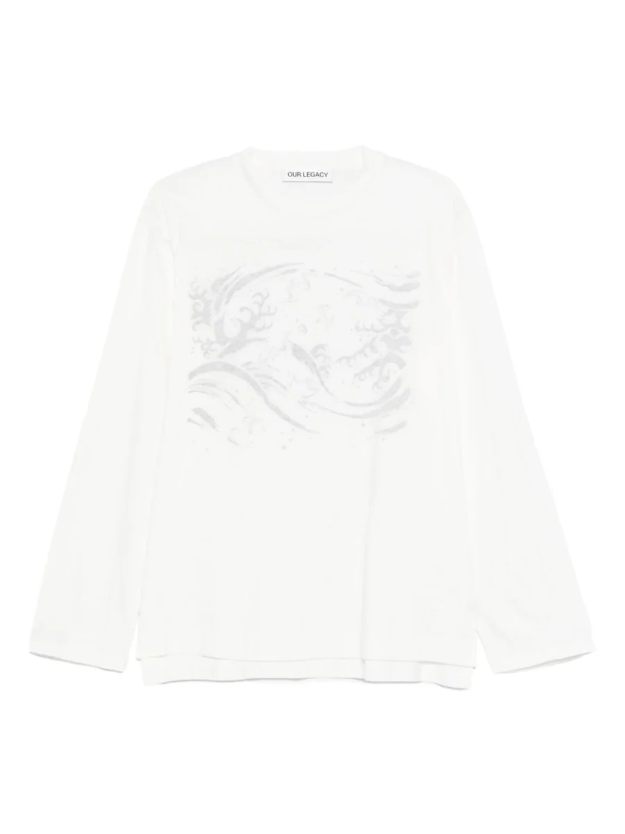 OUR LEGACY Box Longsleeve Fleeting Breeze Print - Image 4