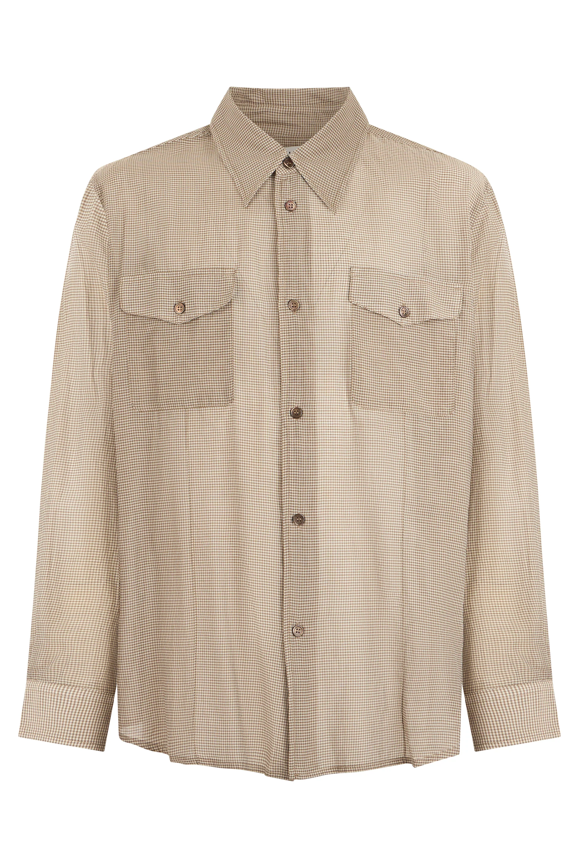 Our Legacy Classic Checkered Silk and Cotton Long-Sleeved Shirt