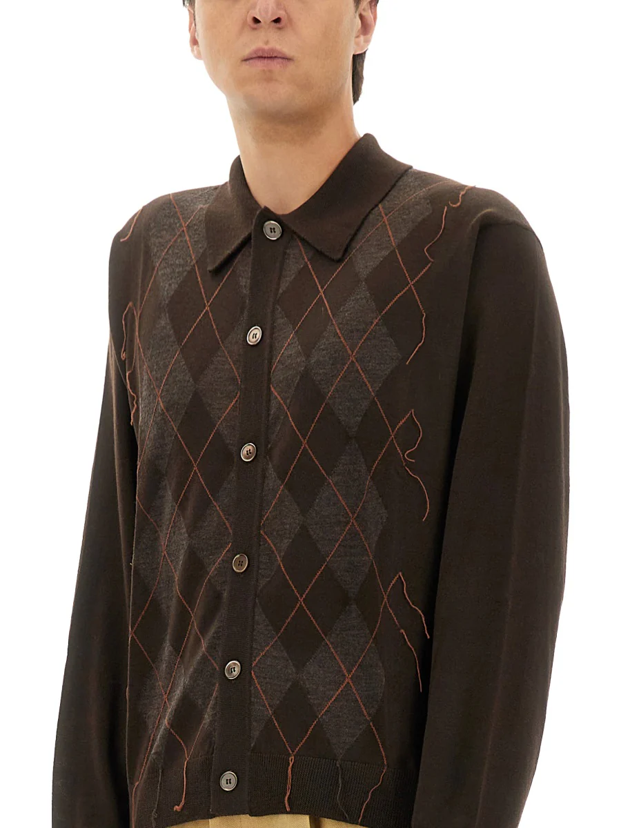 OUR LEGACY Evening Polo - Argyle Fine Wool - Image 4