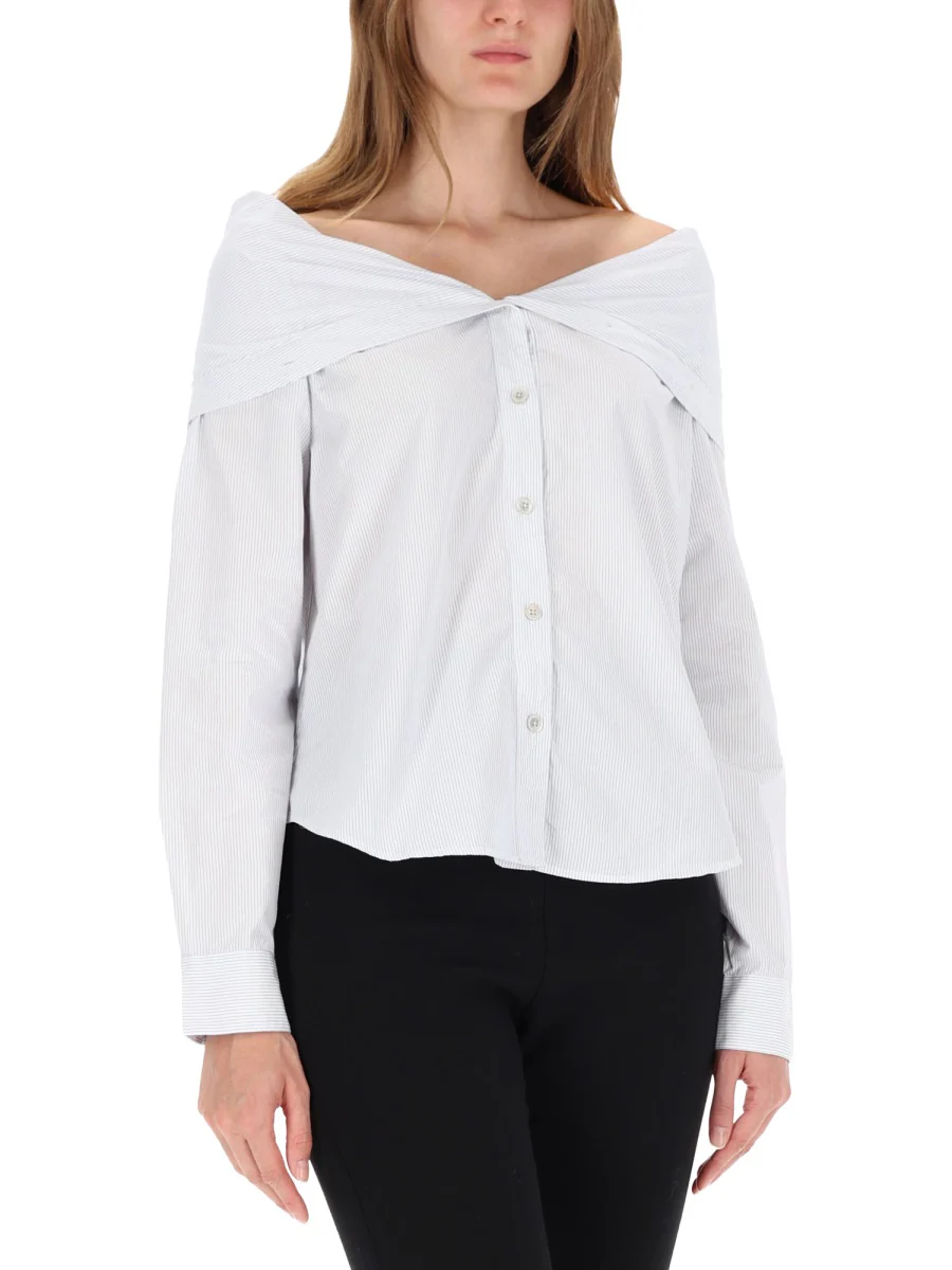 OUR LEGACY Kaonashi Shirt Diner Pinstripe Super Poplin - Image 4