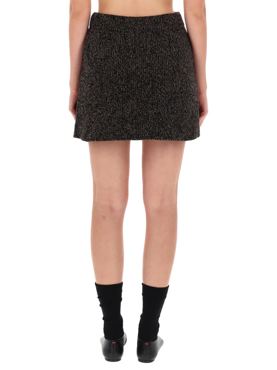 OUR LEGACY Sculpt Skirt in Bear Twist Mouline Wool - Image 4