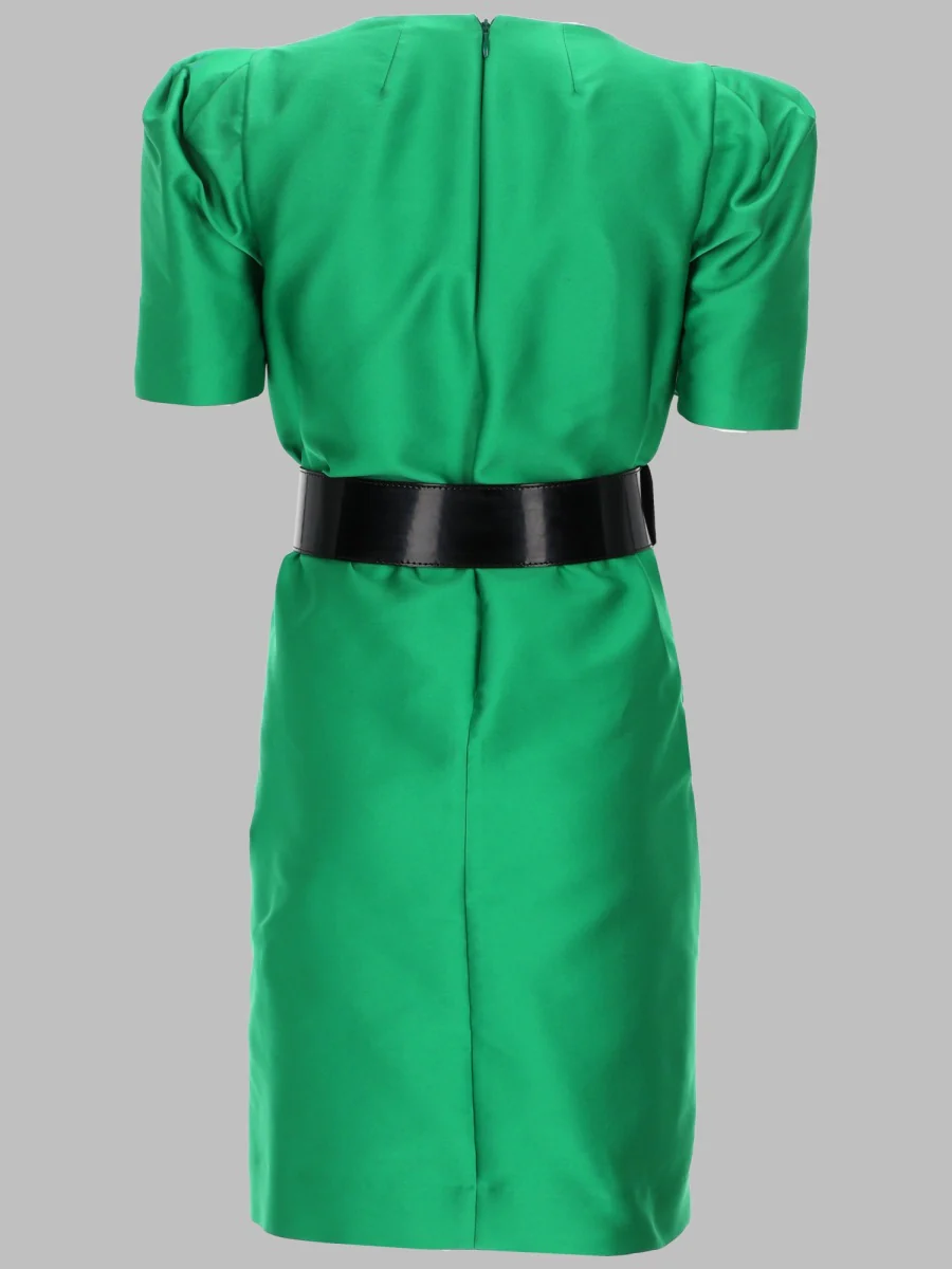 P.a.r.o.s.h. Chic Satin Belted Mini Dress for Women - Image 2