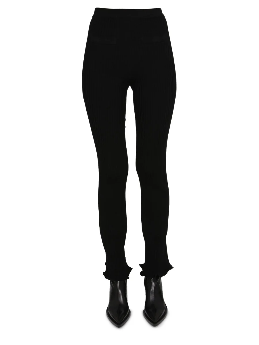 PACO RABANNE Logo-waistband High-waisted Leggings