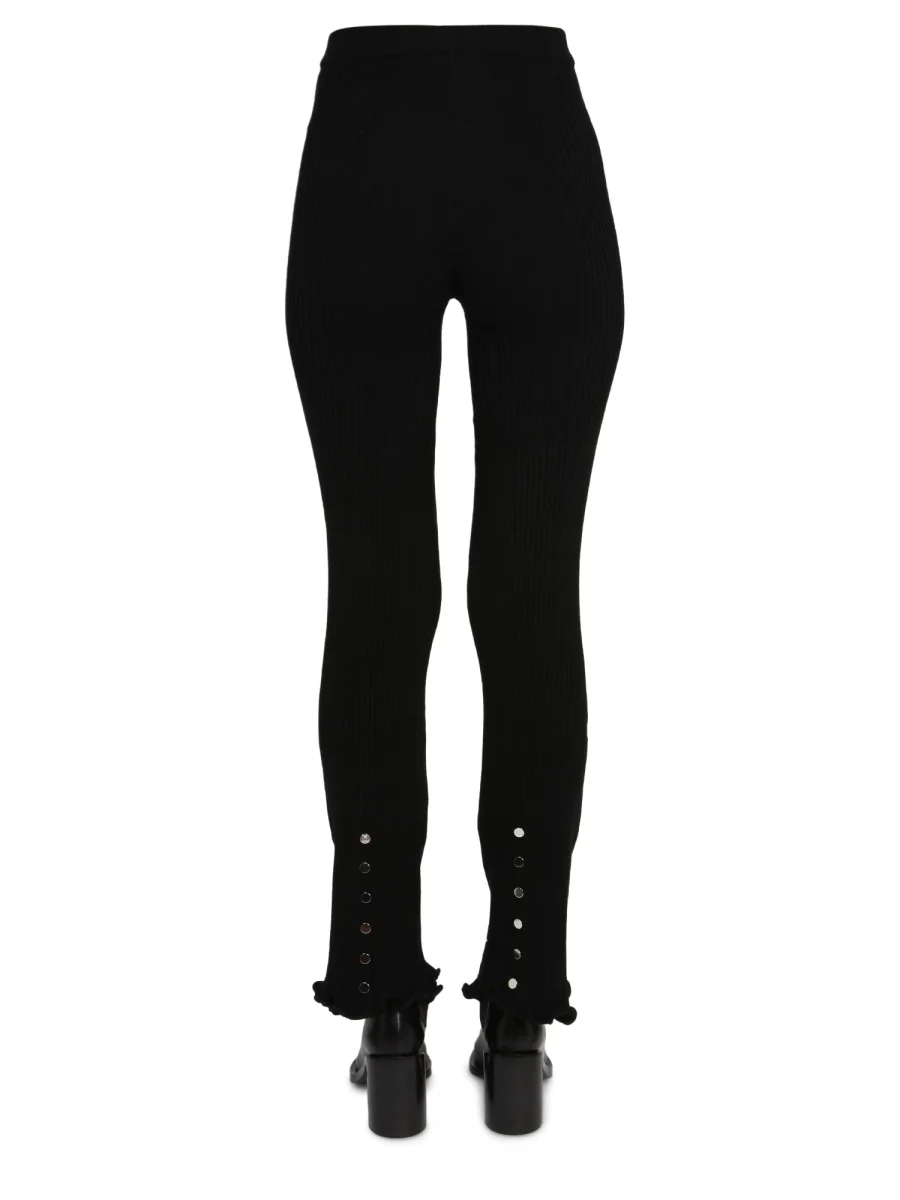 PACO RABANNE Logo-waistband High-waisted Leggings - Image 4