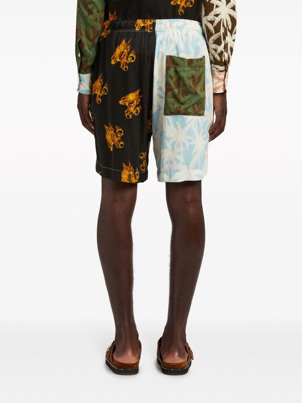 Palm Angels Artistic Patchwork Shorts for Men - Image 5