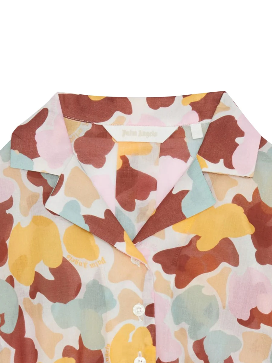 PALM ANGELS Cropped Camouflage Print Shirt - Image 3