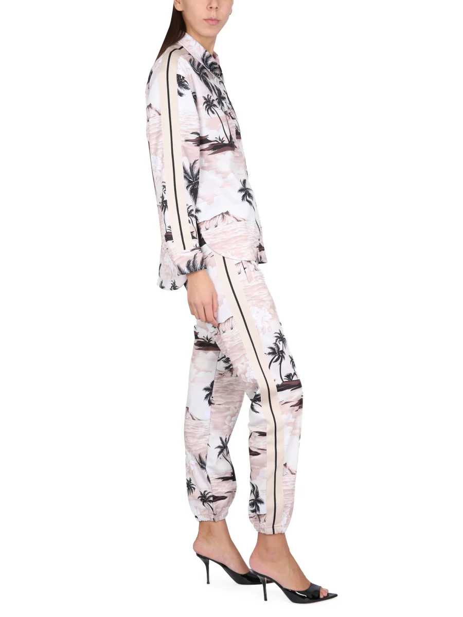 PALM ANGELS ISLAND PRINT PANTS in TECHNICAL FABRIC - Image 2