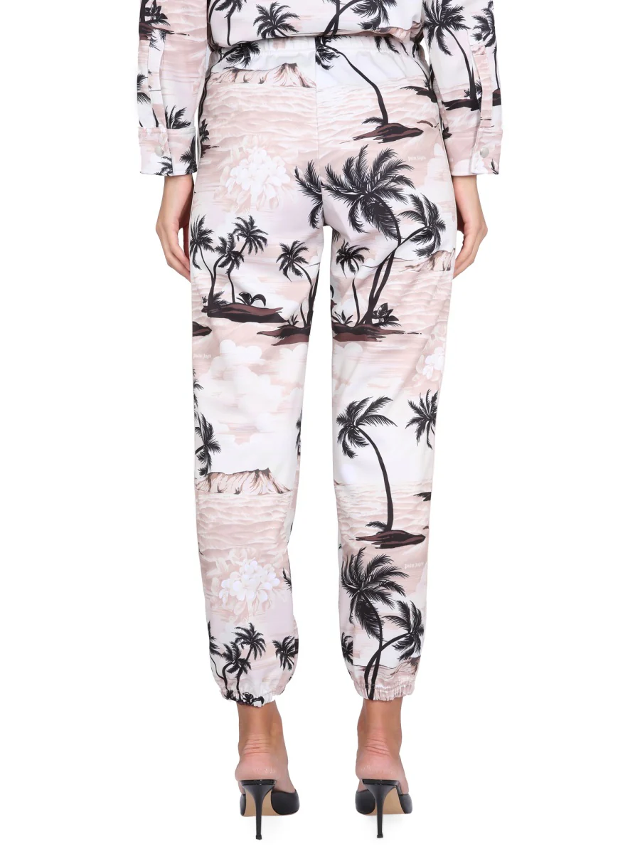 PALM ANGELS ISLAND PRINT PANTS in TECHNICAL FABRIC - Image 4