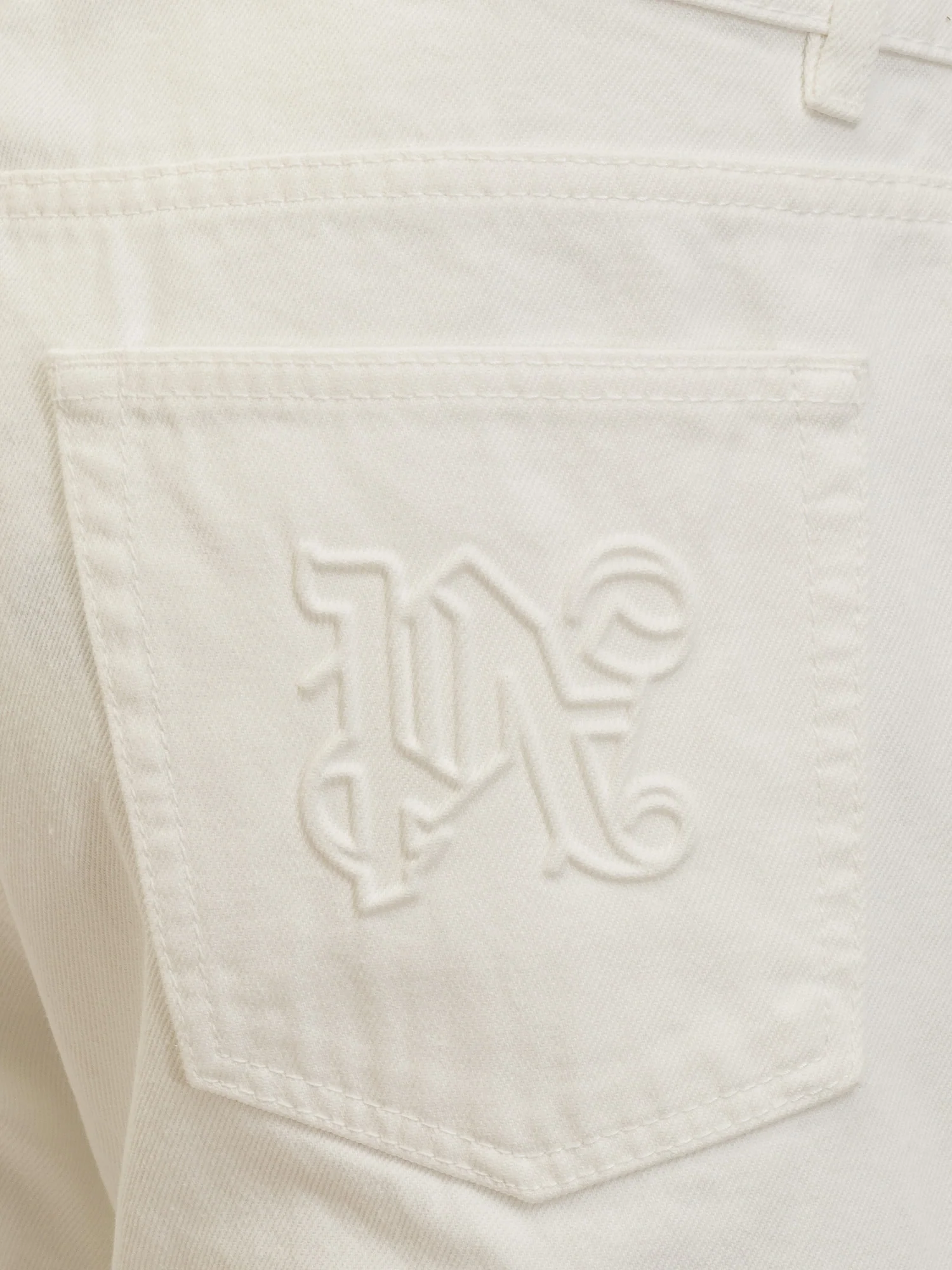 Palm Angels Jet-Set Monogram Paint Jeans - Image 4