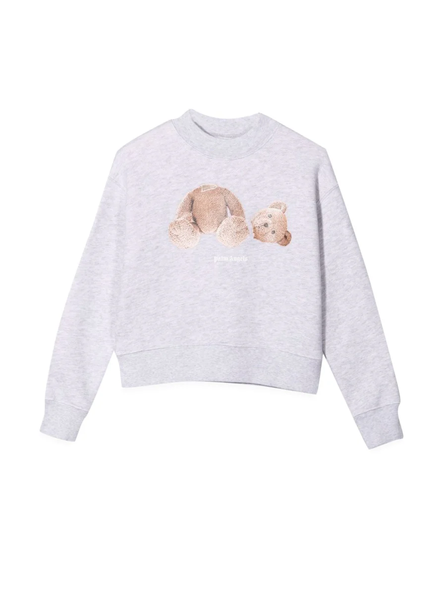 PALM ANGELS Kids Teddy Bear-print Cotton Sweatshirt - Image 2