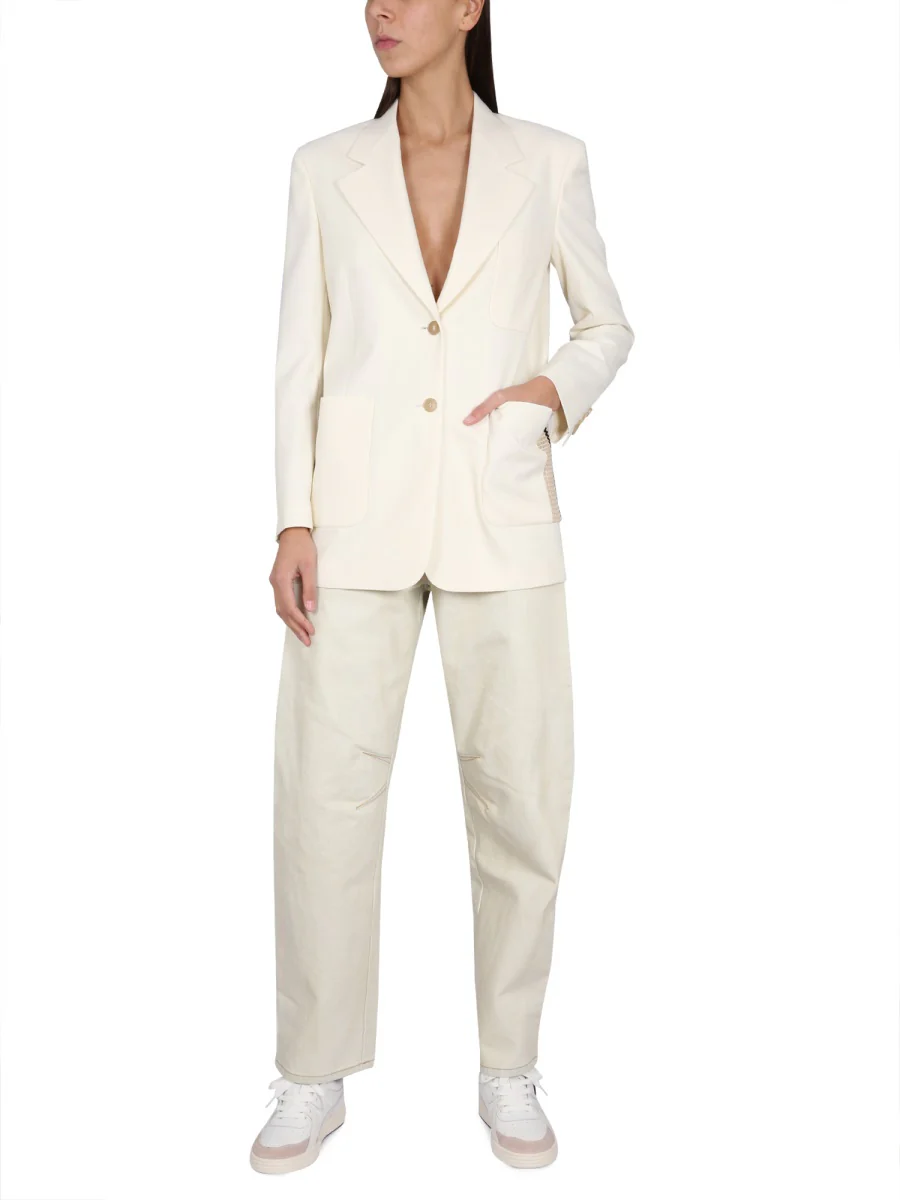 PALM ANGELS Knitted Tape-detail Blazer - Image 2