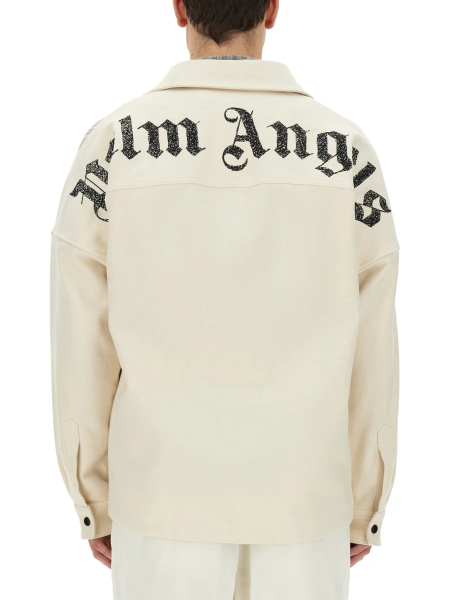 PALM ANGELS Logo Check Overshirt - Image 3