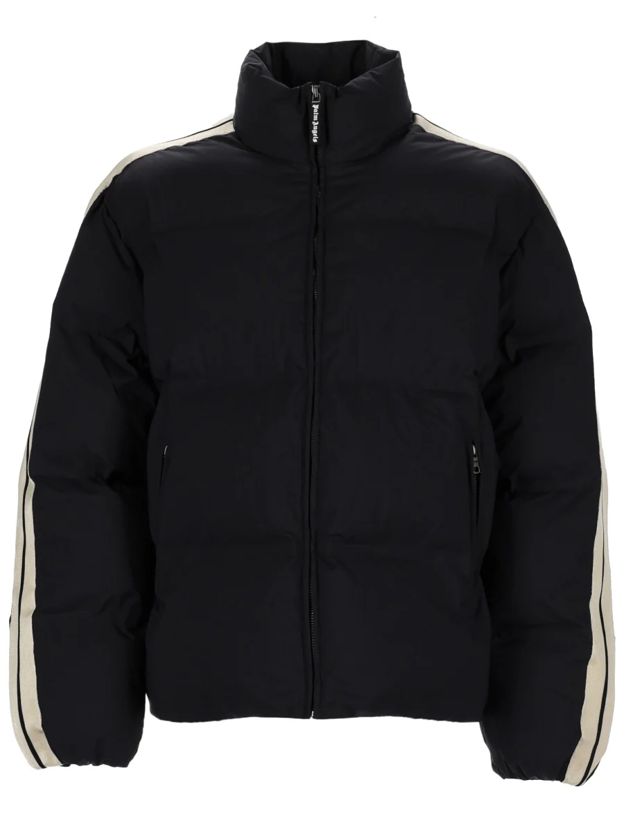 PALM ANGELS Logo-detail Stripe Puffer Jacket