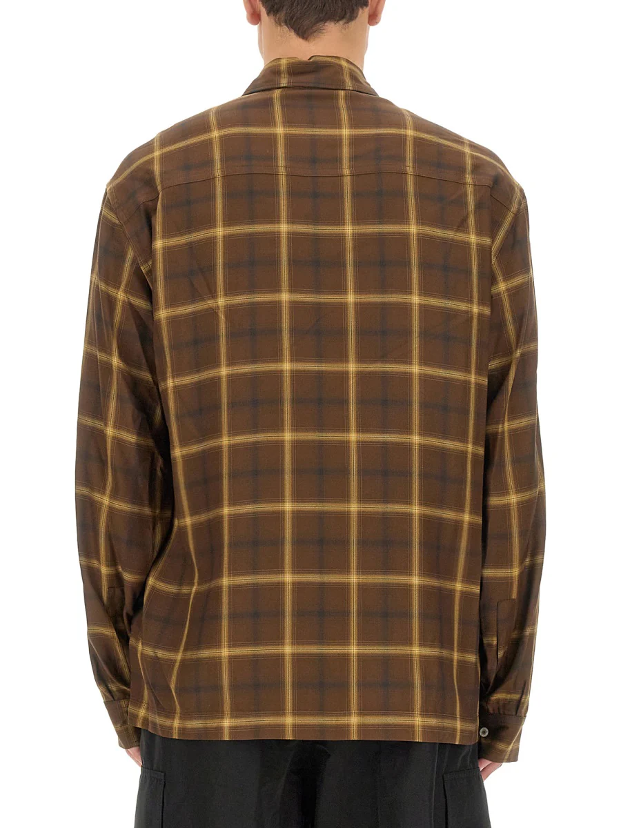 PALM ANGELS Monogram-print Checked Shirt - Image 3