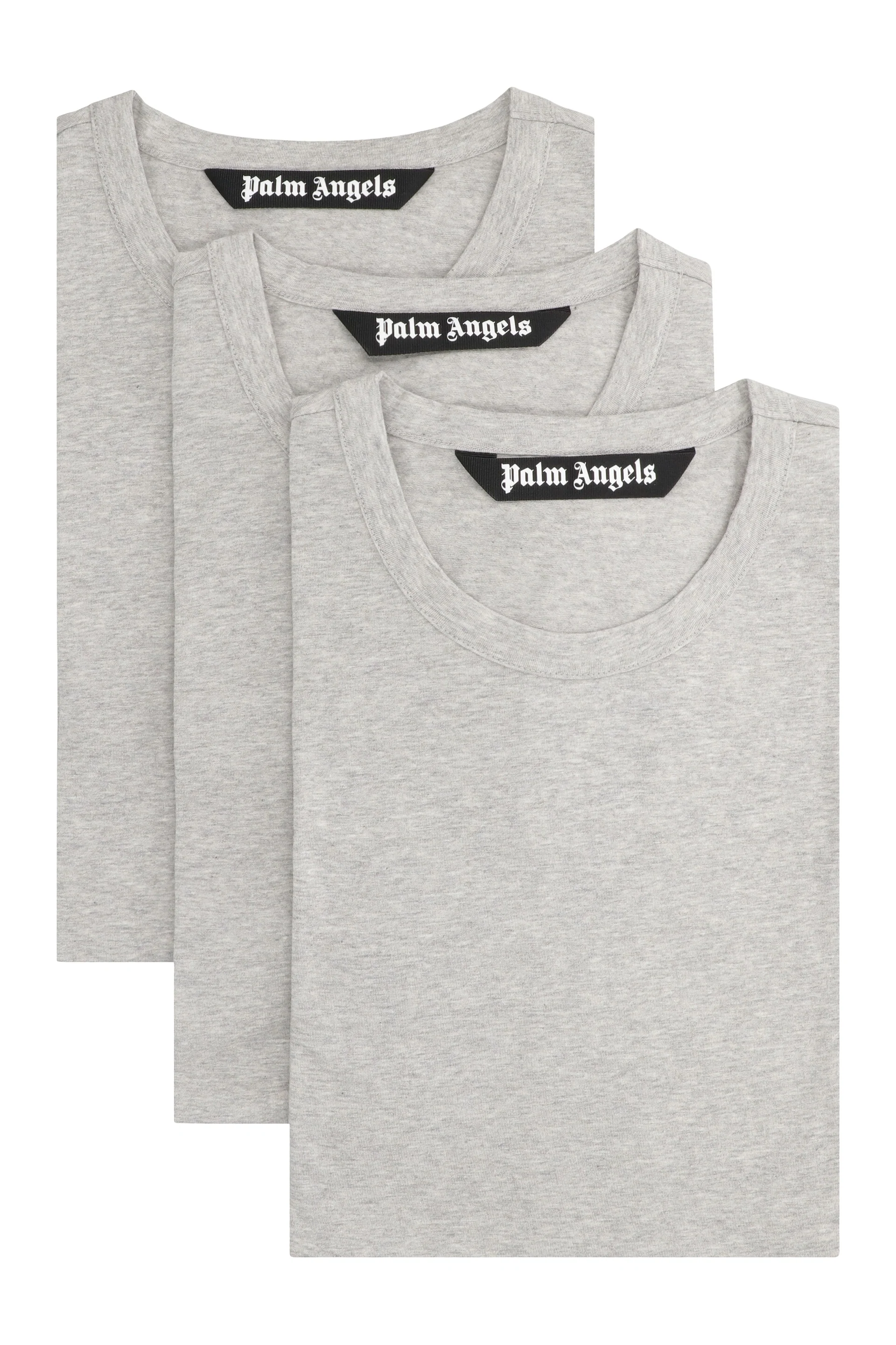 Palm Angels Set of Three Crew Neck T-Shirts in Cotton