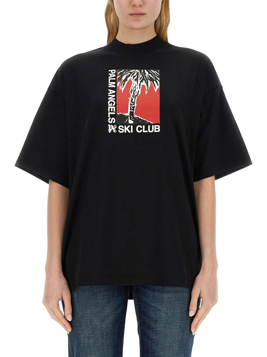 PALM ANGELS Ski Club Cotton T-shirt